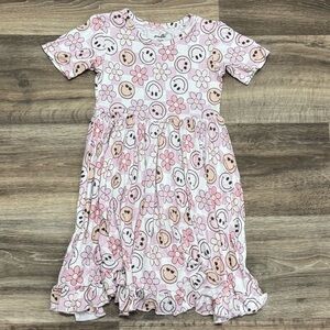 Dreamy ZZZ X Lola Webb Floral Smiley Face Dress Girls 7/8